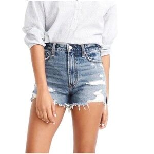 Abercrombie & Fitch Blue Distressed Jean Shorts